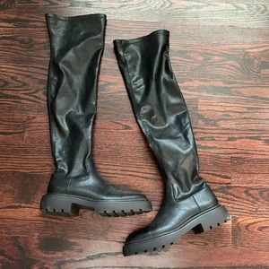 Zara Black Lug Boots